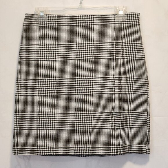 Rachel Zoe Houndstooth Mini Pencil Skirt Women’s Size 4 Black/White Preppy Work - Picture 1 of 10